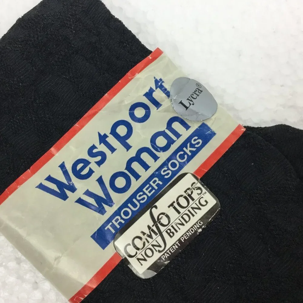 Vintage Westport Trouser Socks Floral Sz 10-13